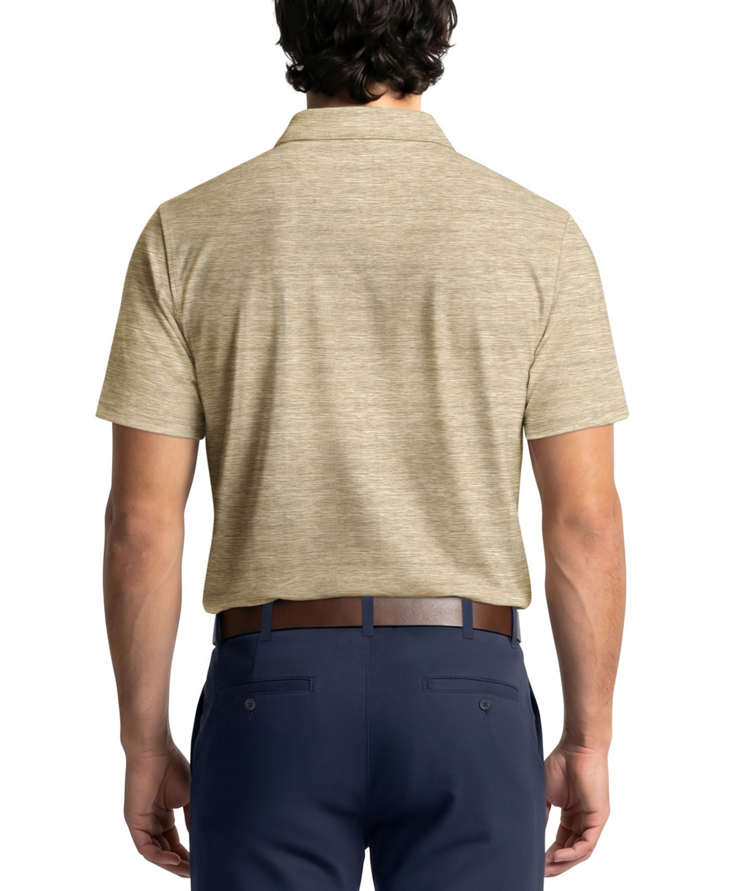 Мужское поло PGA TOUR Jaspe Airflux Regular-Fit Polo Shirt, цвет: Серебряный меланжевый — фото 4