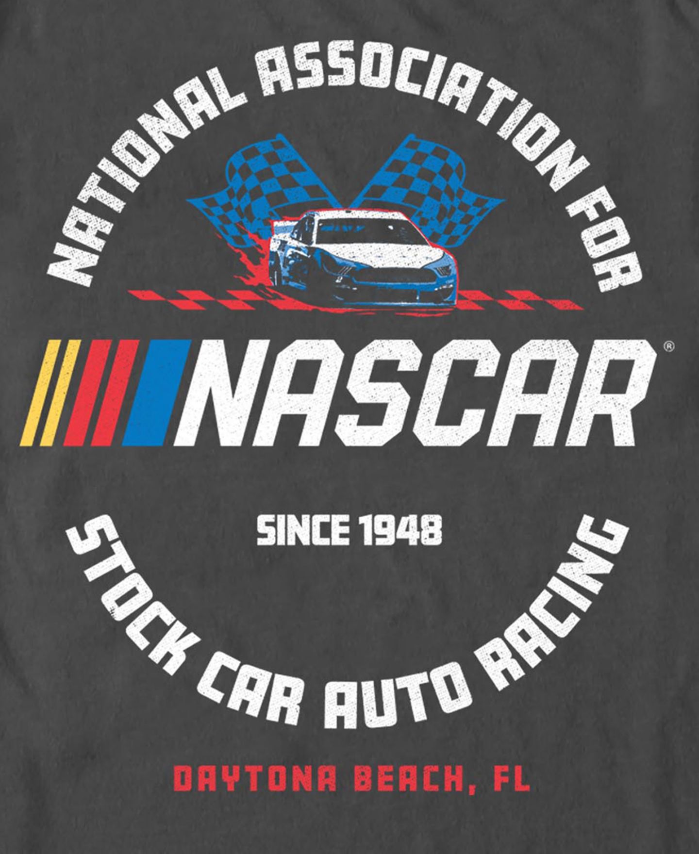 Мужская футболка Fifth Sun Nascar Logo Flag Graphic, цвет: Угольный — фото 3
