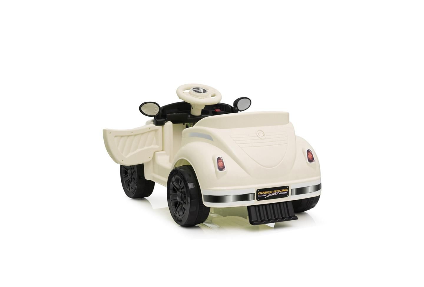 Детская игрушка YOBTOP 12V Kids Ride On Car - 2.4G Remote Control, Adjustable Speed, Multifunctional Steering Wheel, USB Bluetooth Music, For Kids 2-4, цвет: Бежевый — фото 4