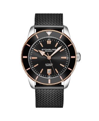 Mens Marinier 4079 Automatic 42 mm Dive Watch with Sunray Dial and Mesh Bracelet