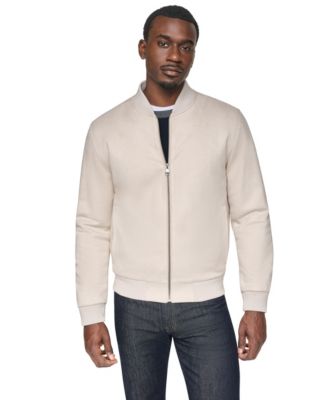 Men's Faux-Suede Bomber Jacket