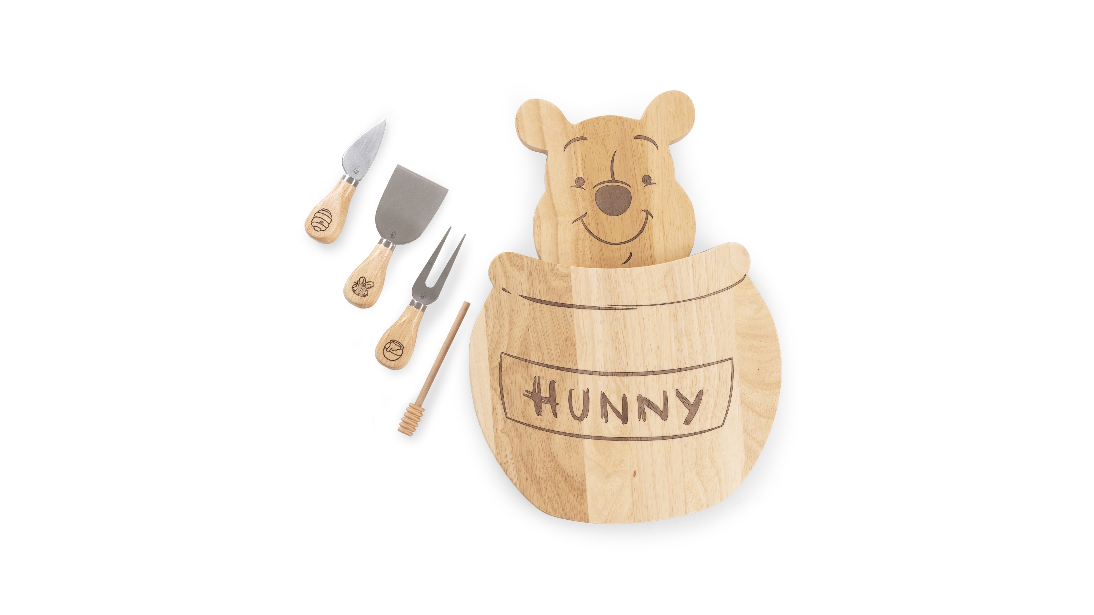 Toscana Disney Winnie the Pooh Honey Pot Cheese Board Tools, Set of 5