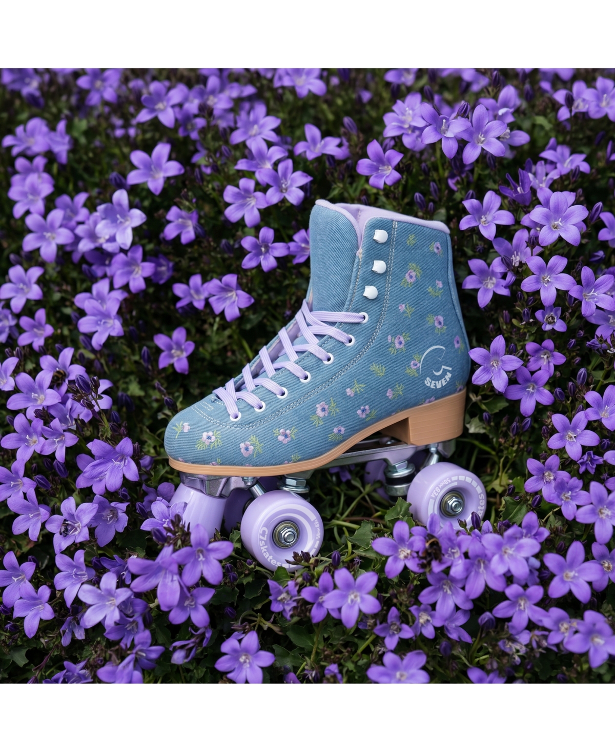 C7skates Forget Me Not Quad Roller Skates (Floral Field