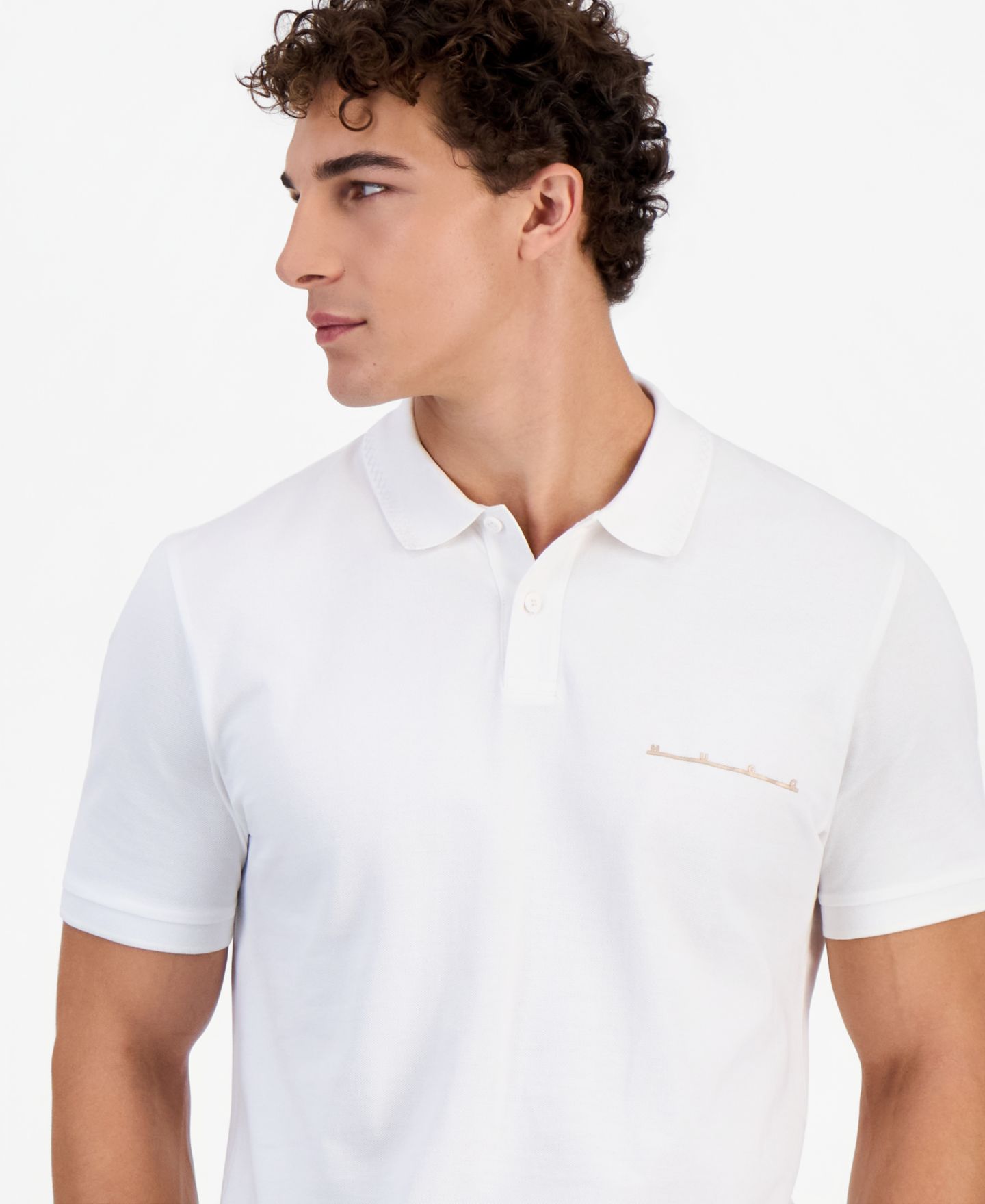 Мужское поло Hugo Boss Delastolo Regular-Fit Polo Shirt, цвет: Белый — фото 3