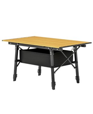 3ft Aluminum Small Folding Table, Portable Camping Table with Storage Bag, Carry Bag for Outdoor Picnic BBQ