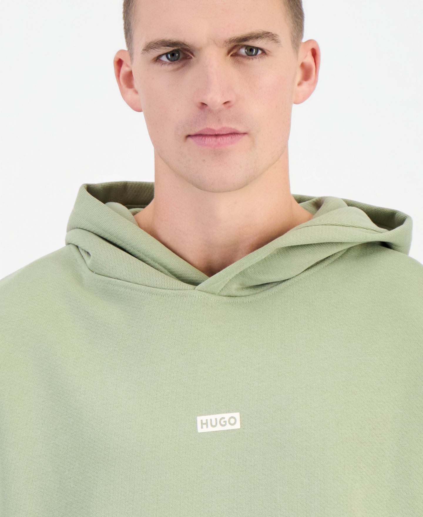 Мужская худи Hugo Boss Nazardo с принтом, цвет: Зелёный — фото 3