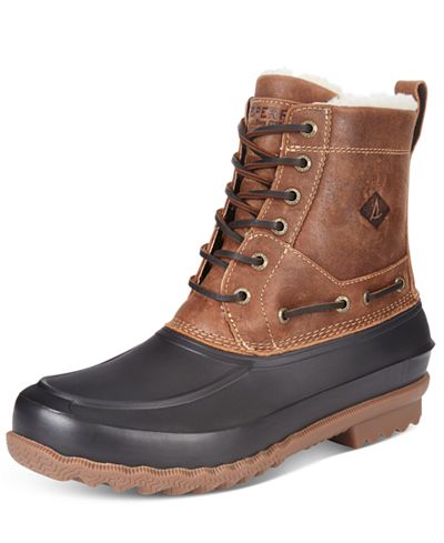 Sperry Men's Decoy Waterproof Boots with Shearling Lining