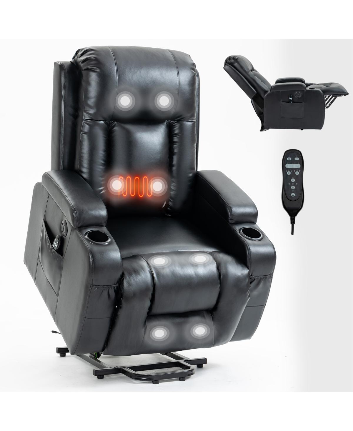 Streamdale Furniture Heavy Duty Power Lift Recliner with Massage, Heating and Usb