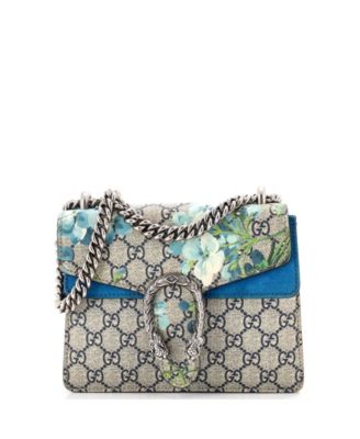 Mini Dionysus Bag Blooms Print GG Coated Canvas
