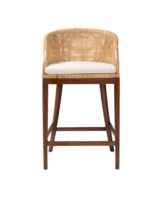 Lumajang 39.4" Rattan Bohemian Bar Stool