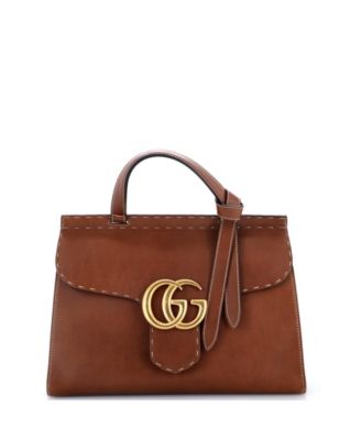 Small GG Marmont Top Handle Bag Leather