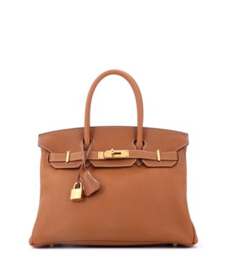 Pre-Owned Hermes Birkin 30 Handbag Brown Togo with Gold Hardware