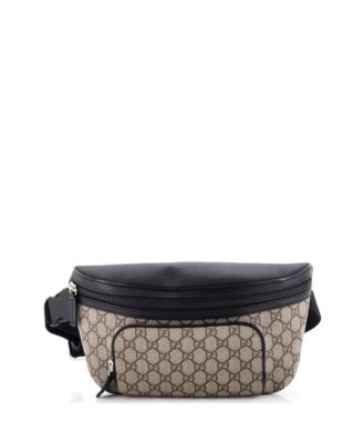 Large Belt Bag GG Coated Canvas with Leather