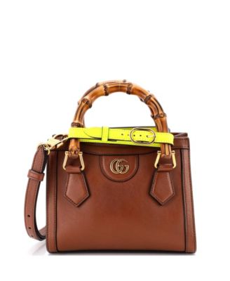 Mini Diana NM Bamboo Handle Tote Leather