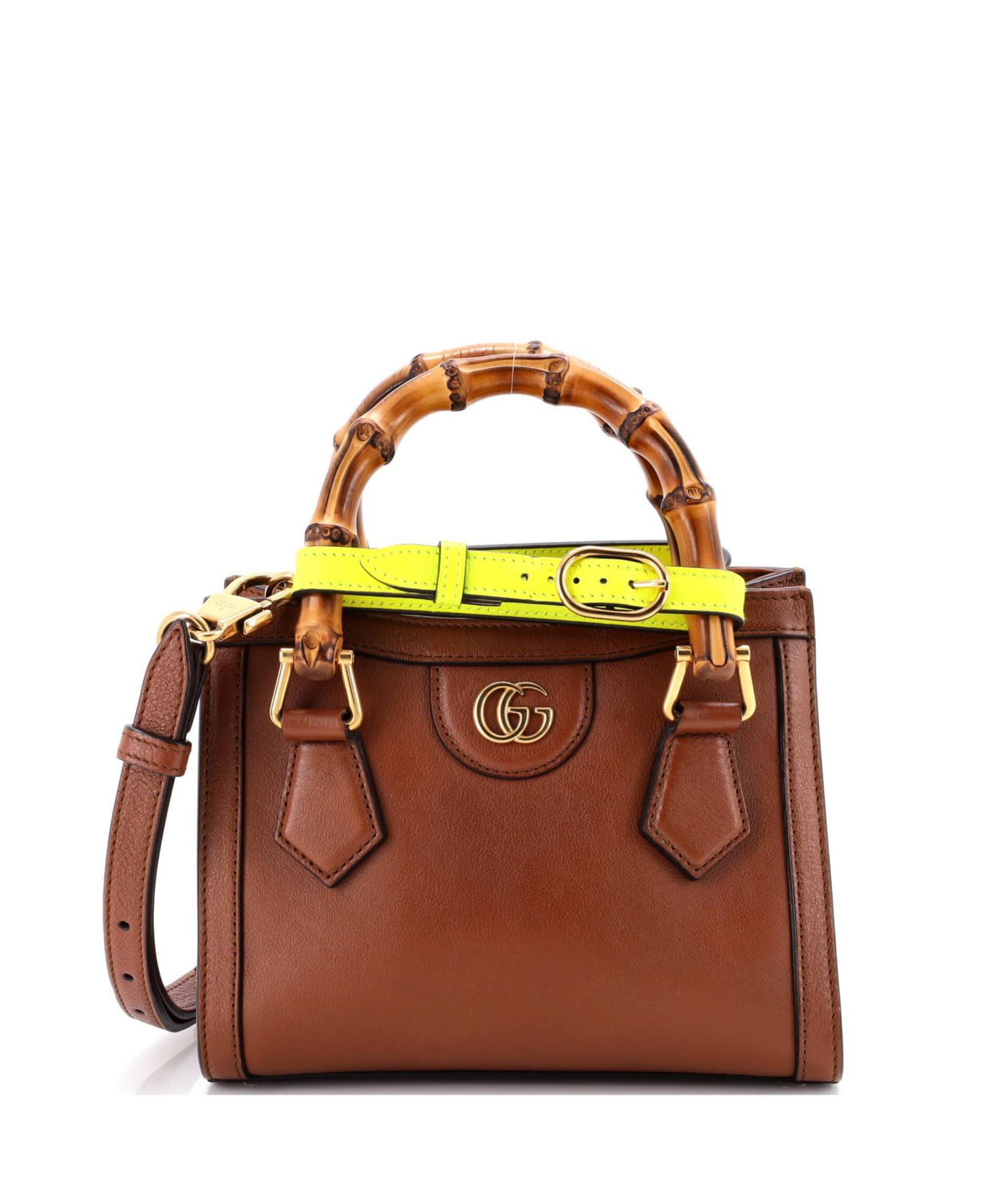 Mini Diana NM Bamboo Handle Tote Leather