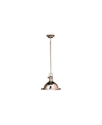 11 3/4" Wide Polished Nickel Fresnel Lens Mini Pendant