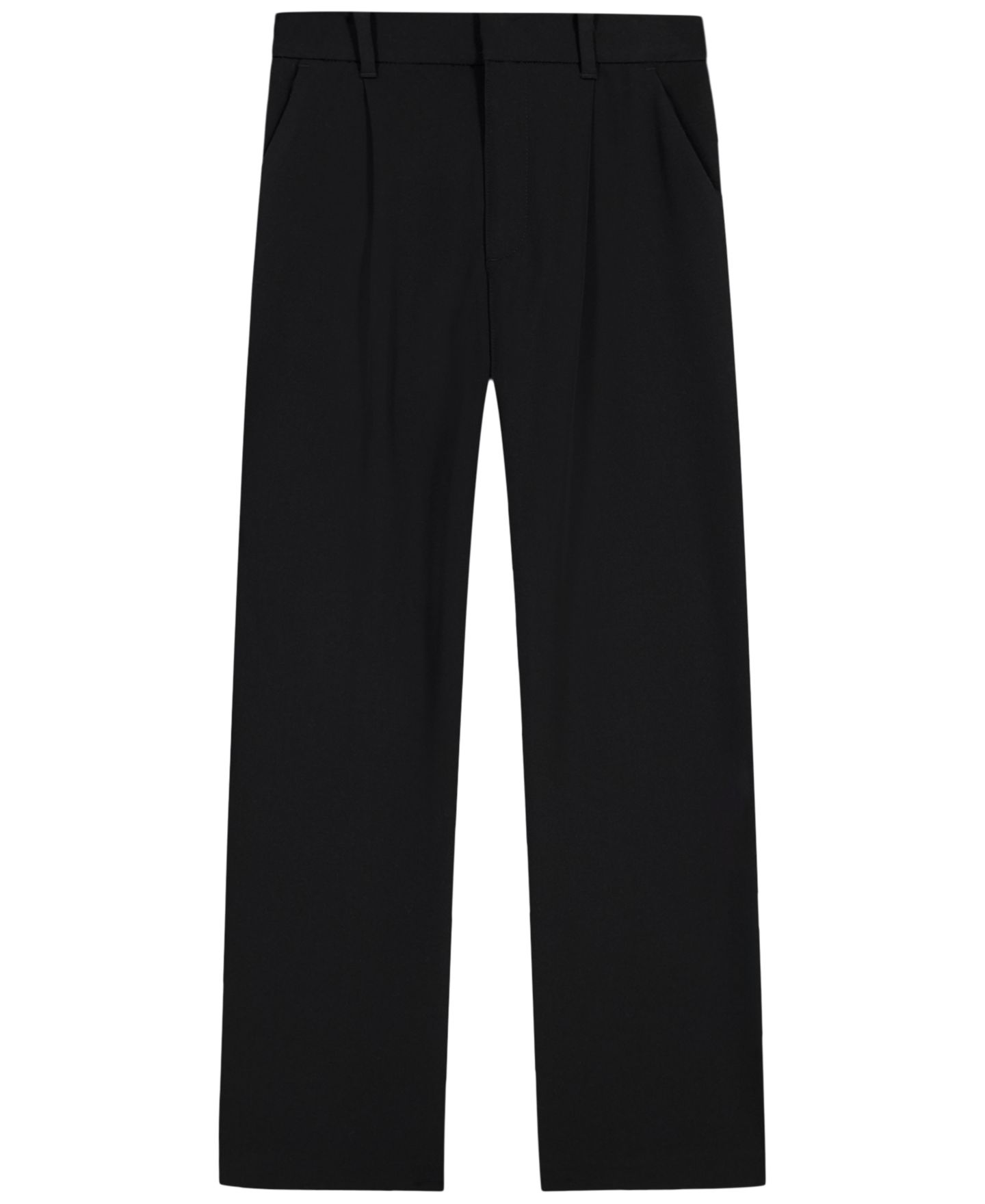 Брюки Calvin Klein Refined Stretch Tailored Wide-Leg для девочек, цвет: Чёрный — фото 1