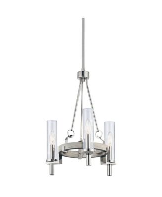 Telan 14 3/4" Wide Wood Ring Wagon Wheel 3-Light Chandelier