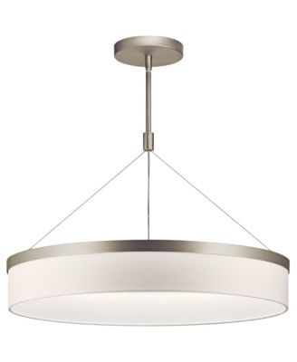 Mercel 26 1/2" Wide Satin Nickel Modern LED Drum Pendant Light