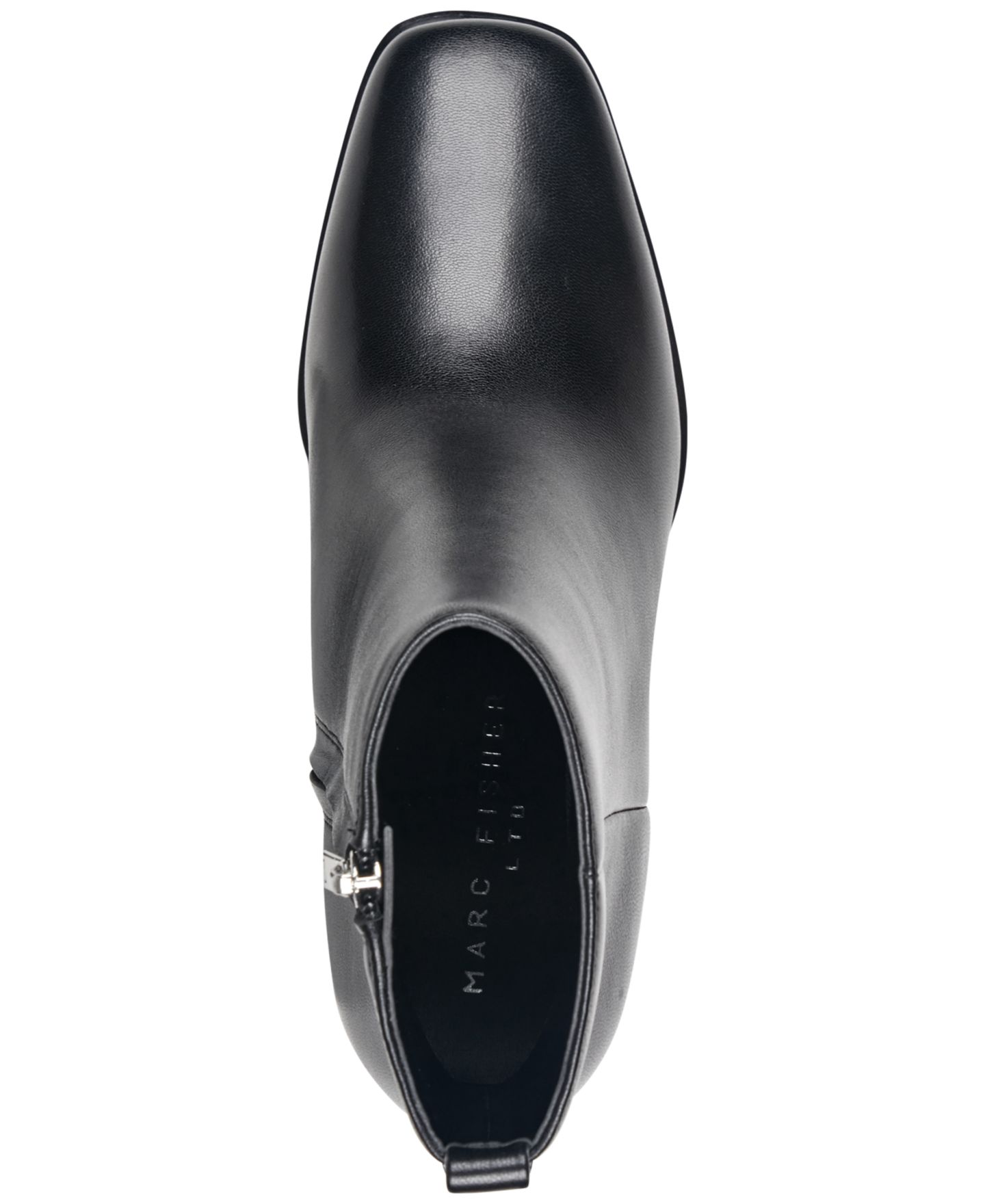Женские ботинки Marc Fisher LTD Milley Leather Block Heel Dress Booties, цвет: Чёрный кожаный — фото 4