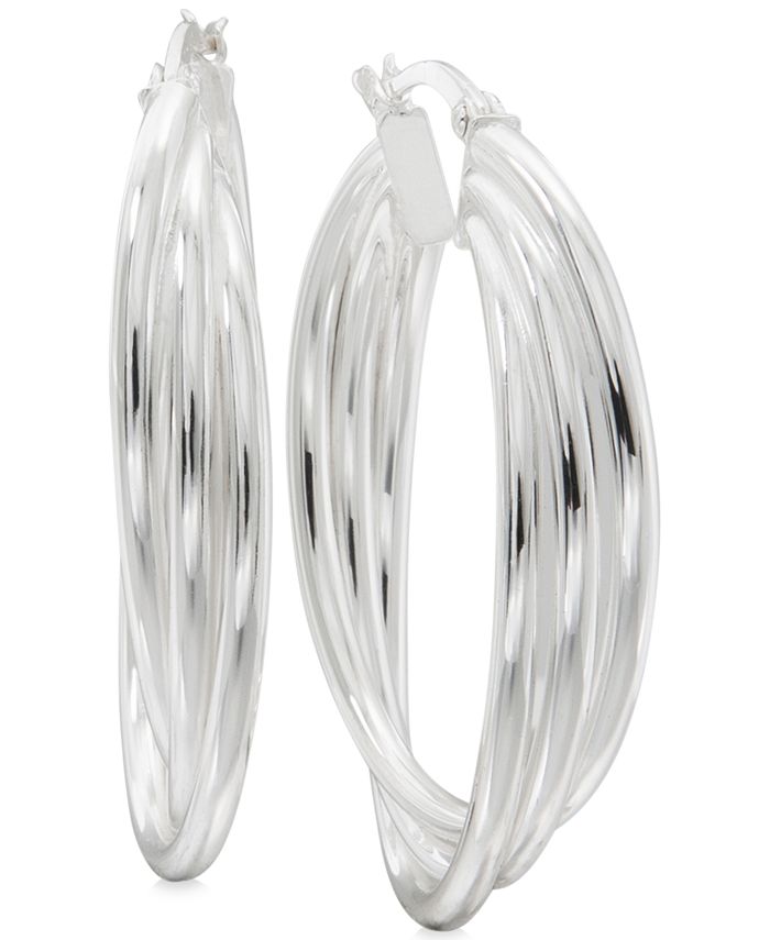 Macy s Triple Band Hoop Earrings in Sterling Silver Macy s