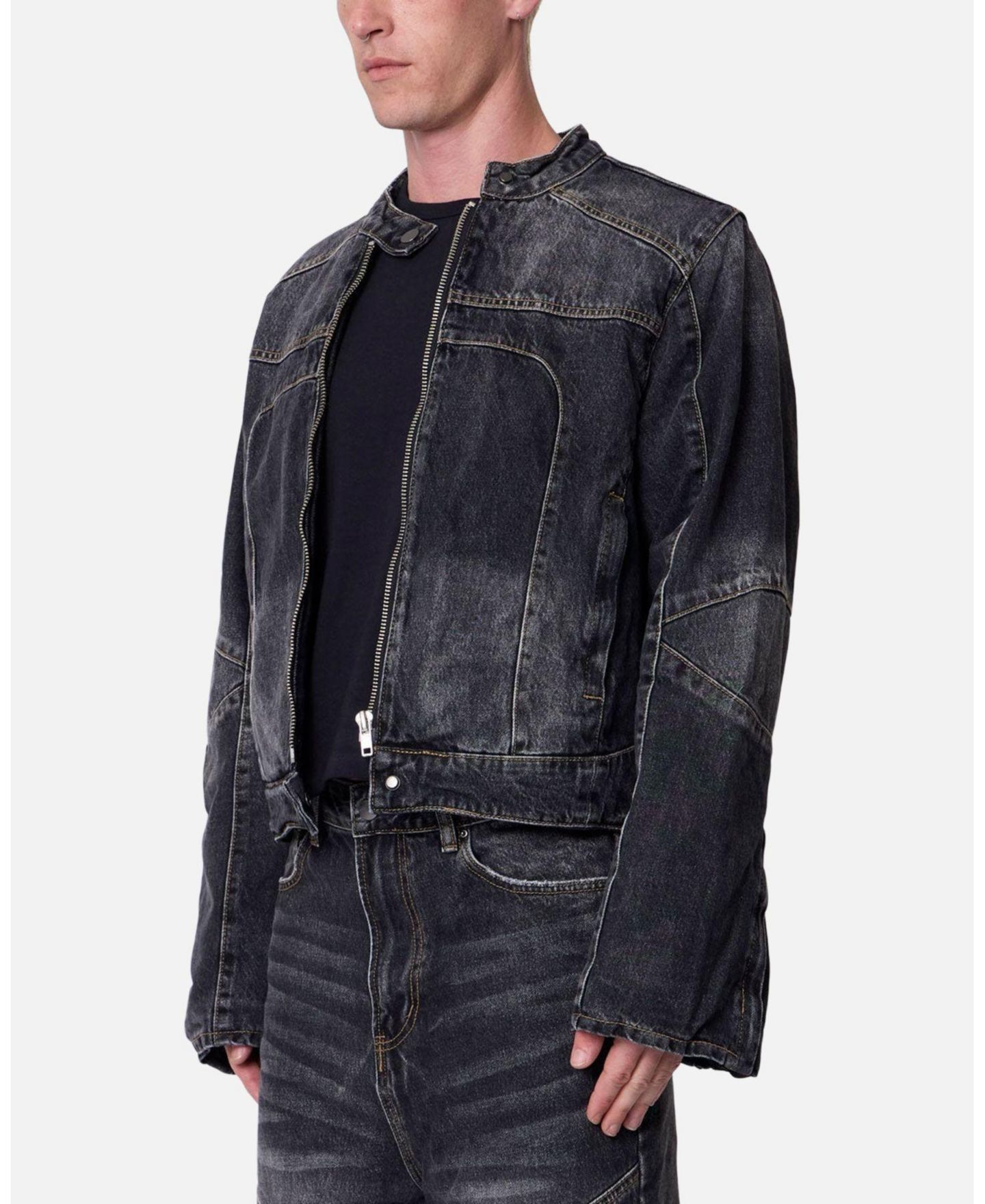 Мужская куртка mnml Panelled Moto Denim — фото 5