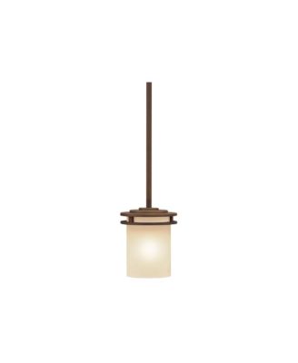 Hendrik 5 1/2" Wide Bronze and Umber Glass Mini Pendant Light