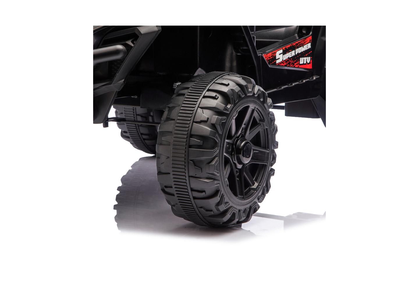 Детская игрушка YOBTOP 12V 2WD Ride-On UTV with 2.4G Parental Remote Control, 4-Wheel Suspension & Anti-Collision Bar, Ages 3-5, цвет: Чёрный — фото 11