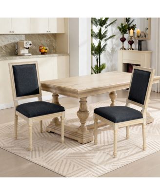  French Country Upholstered Dining Chairs, Set of 2
