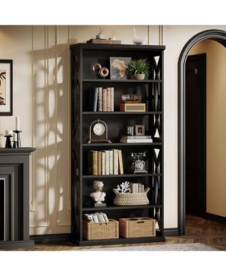 6-Tier Bookshelf, 71 Inches Tall Freestanding Bookcase for Living Room