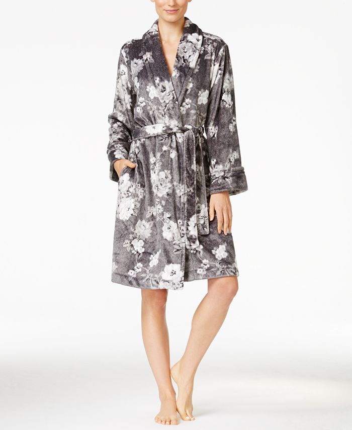 Charter Club Super Soft Printed Robe, Created for Macy's - Macy's