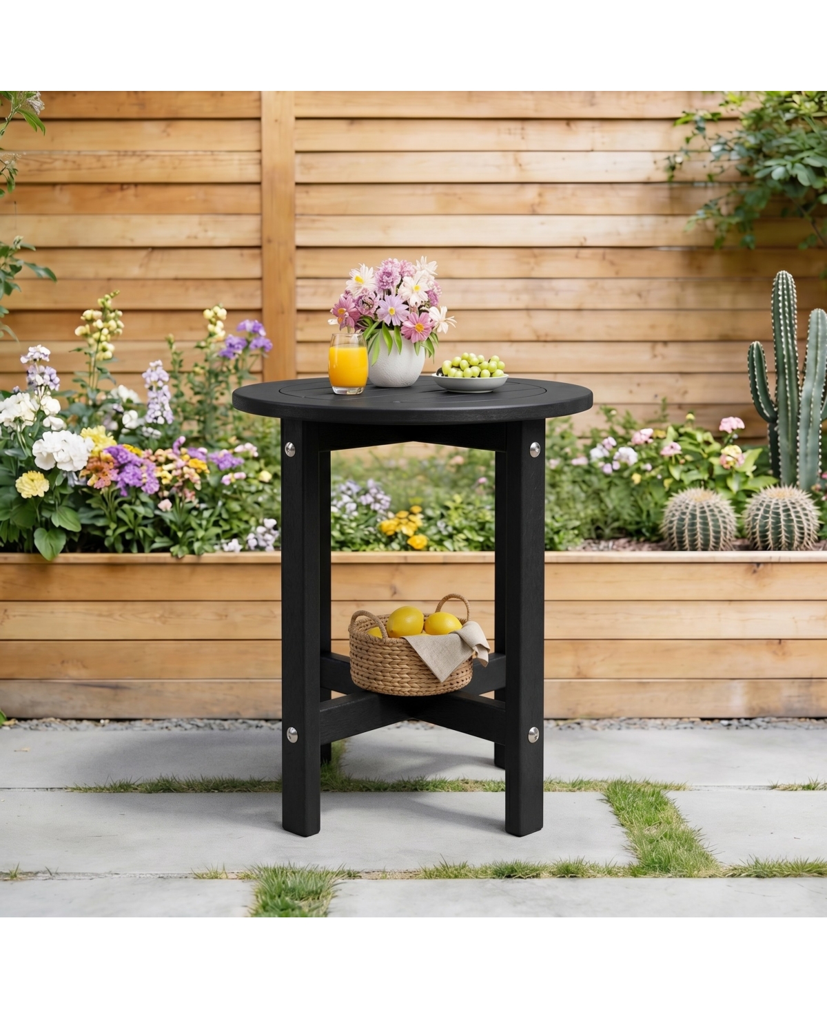 Streamdale Furniture Hdpe Outdoor Side Table, 16" x 16" x 18