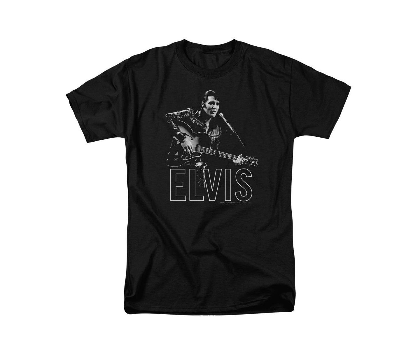 Мужская футболка Elvis Presley Guitar In Hand, цвет: Чёрный — фото 1