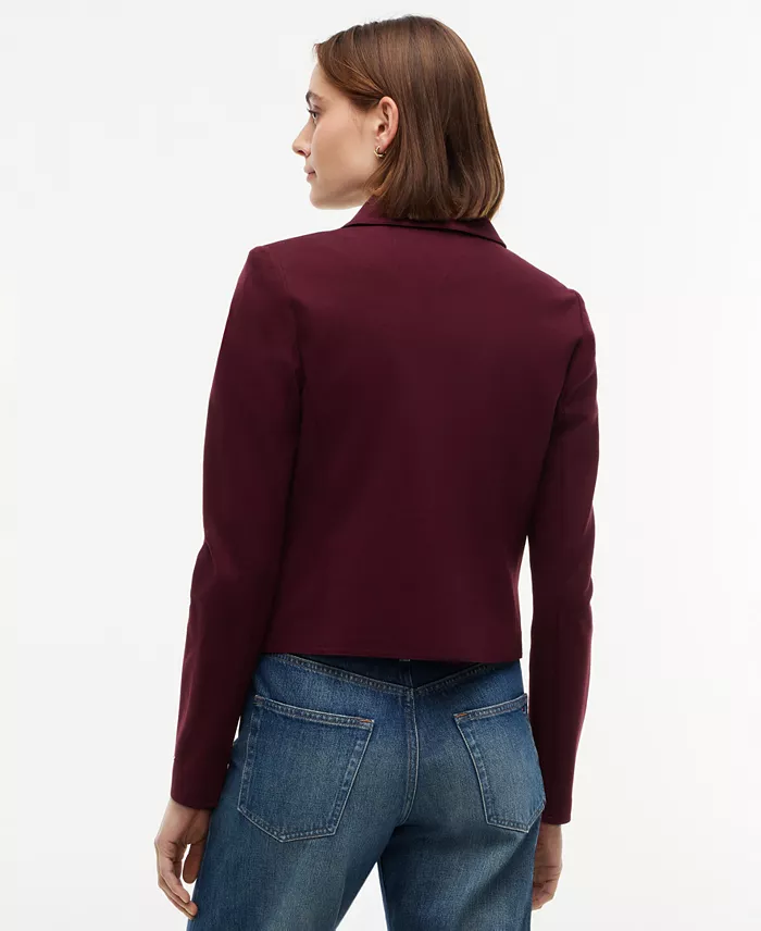 Women's Ponte Knit Band Collar Jacket - thumbnail 8