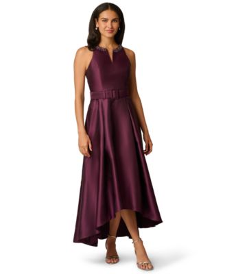 Petite Pino Noir High-Low Beaded Gown