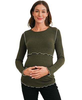 Maternity Ribbed Nursing Top