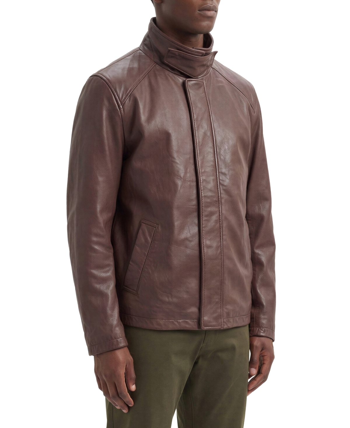 Bagatelle Men's Leather Stable Regular-Fit Jacket
