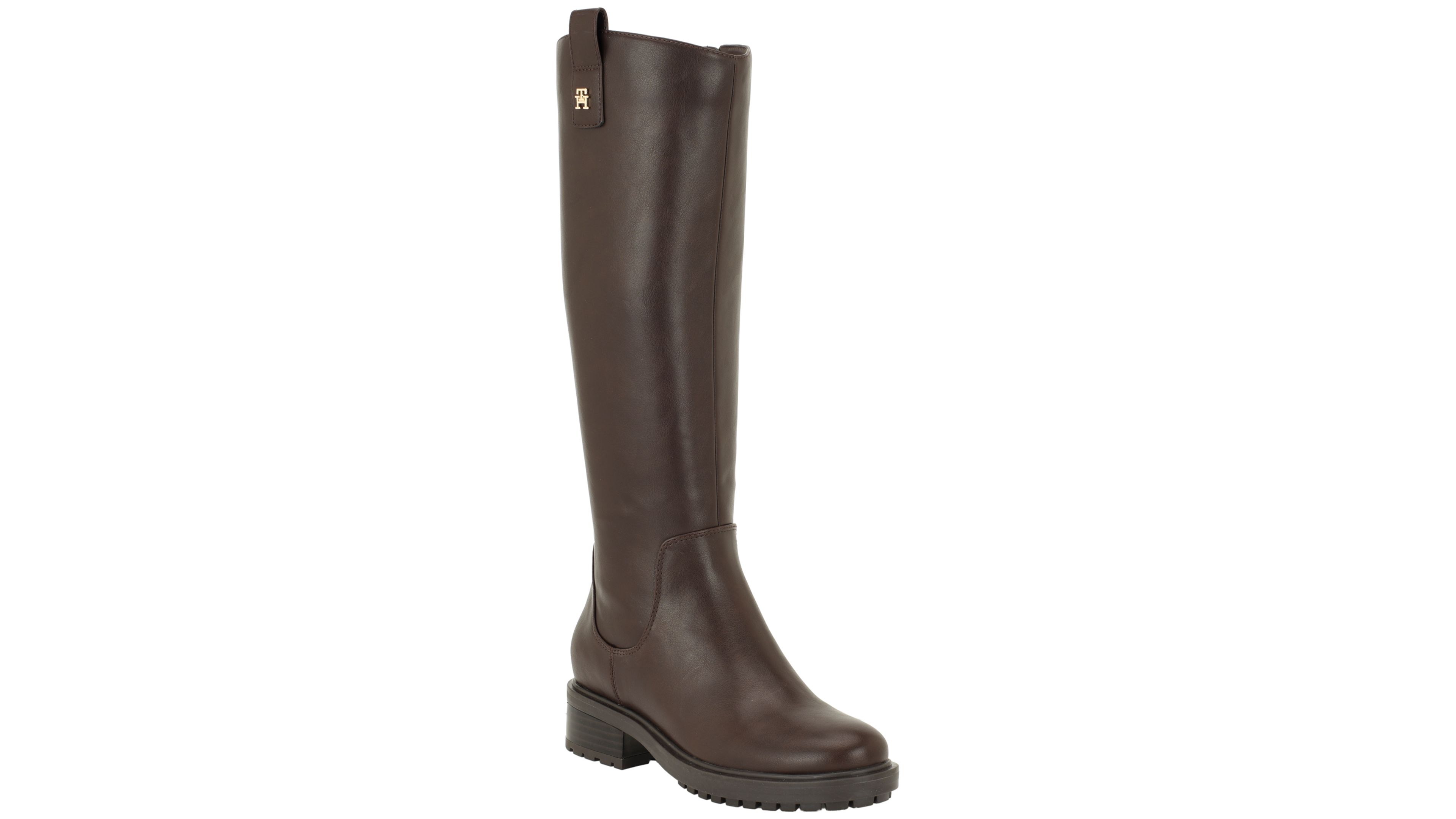 Tommy Hilfiger Womens Ashere Tall Lug Sole Riding Boots Regular Wide Calf