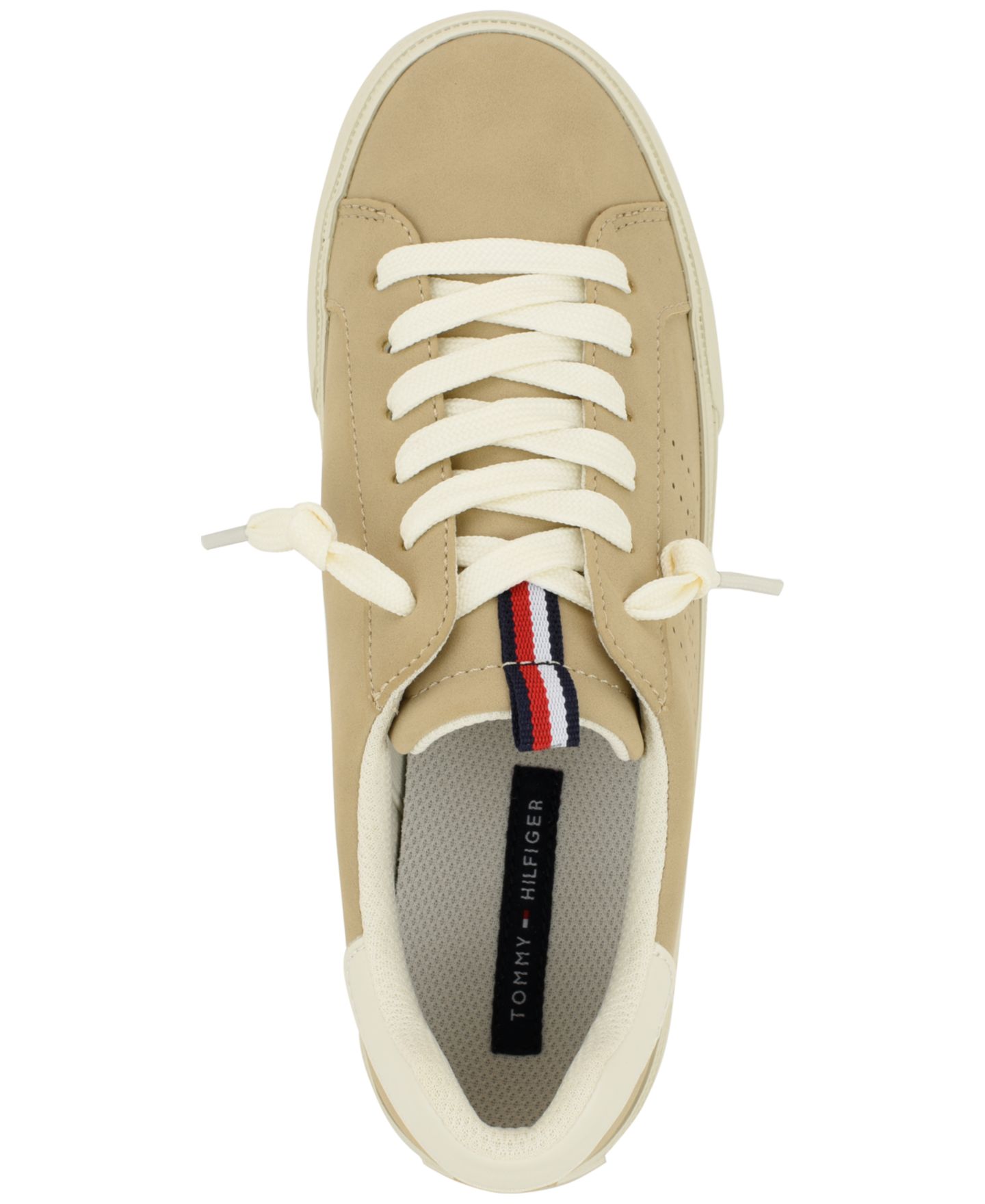 Женские кроссовки Tommy Hilfiger Lustina Low Profile Lace-Up, цвет: Натуральный / Белый — фото 4
