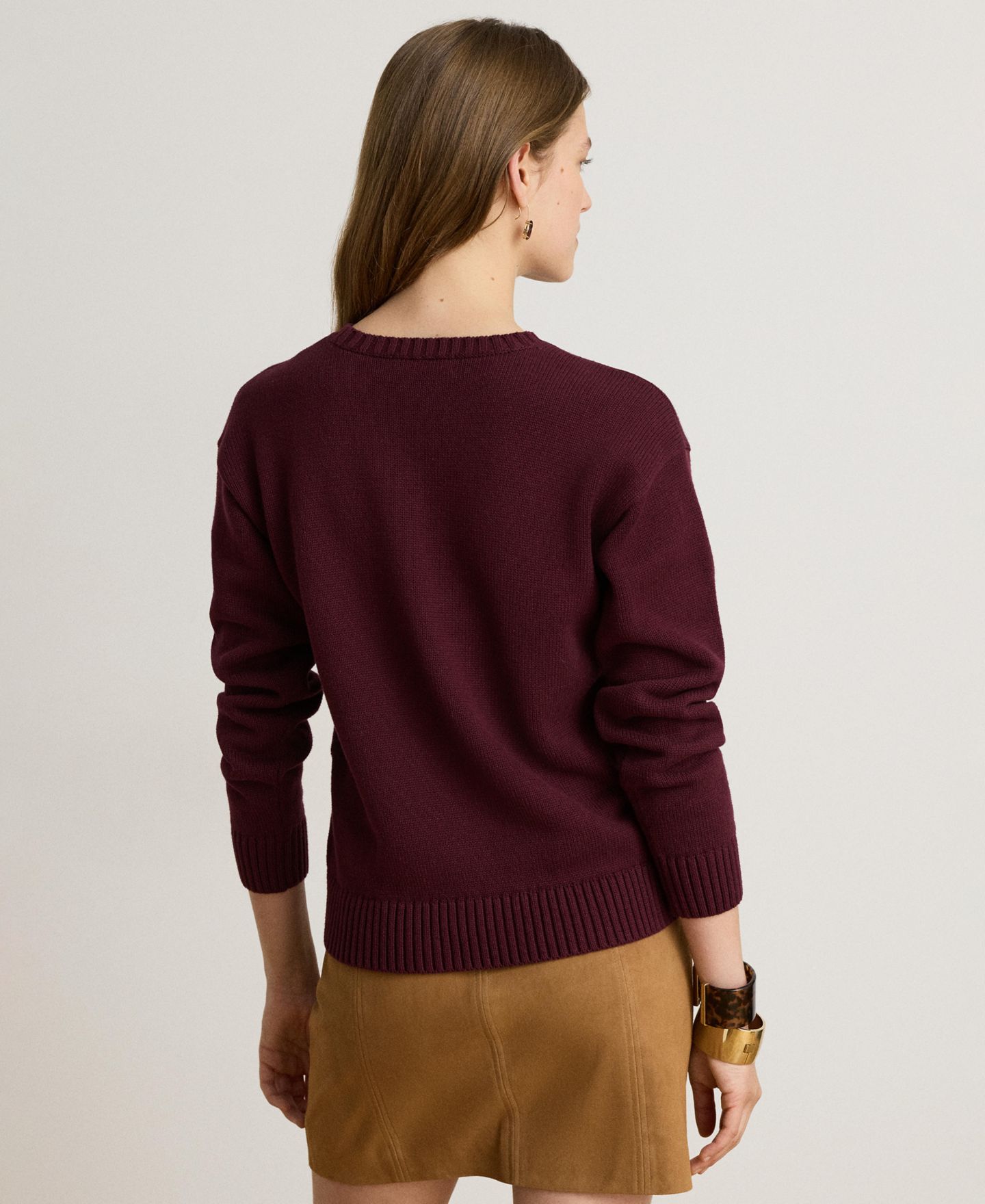 Женский свитер Lauren Ralph Lauren Cotton Dog, цвет: Гранатовый разноцветный — фото 6