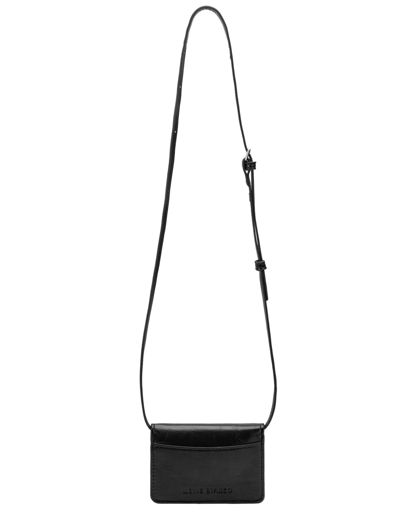 Женская сумка Melie Bianco Mini Heart Leather Card Holder Sling, цвет: Чёрный — фото 2