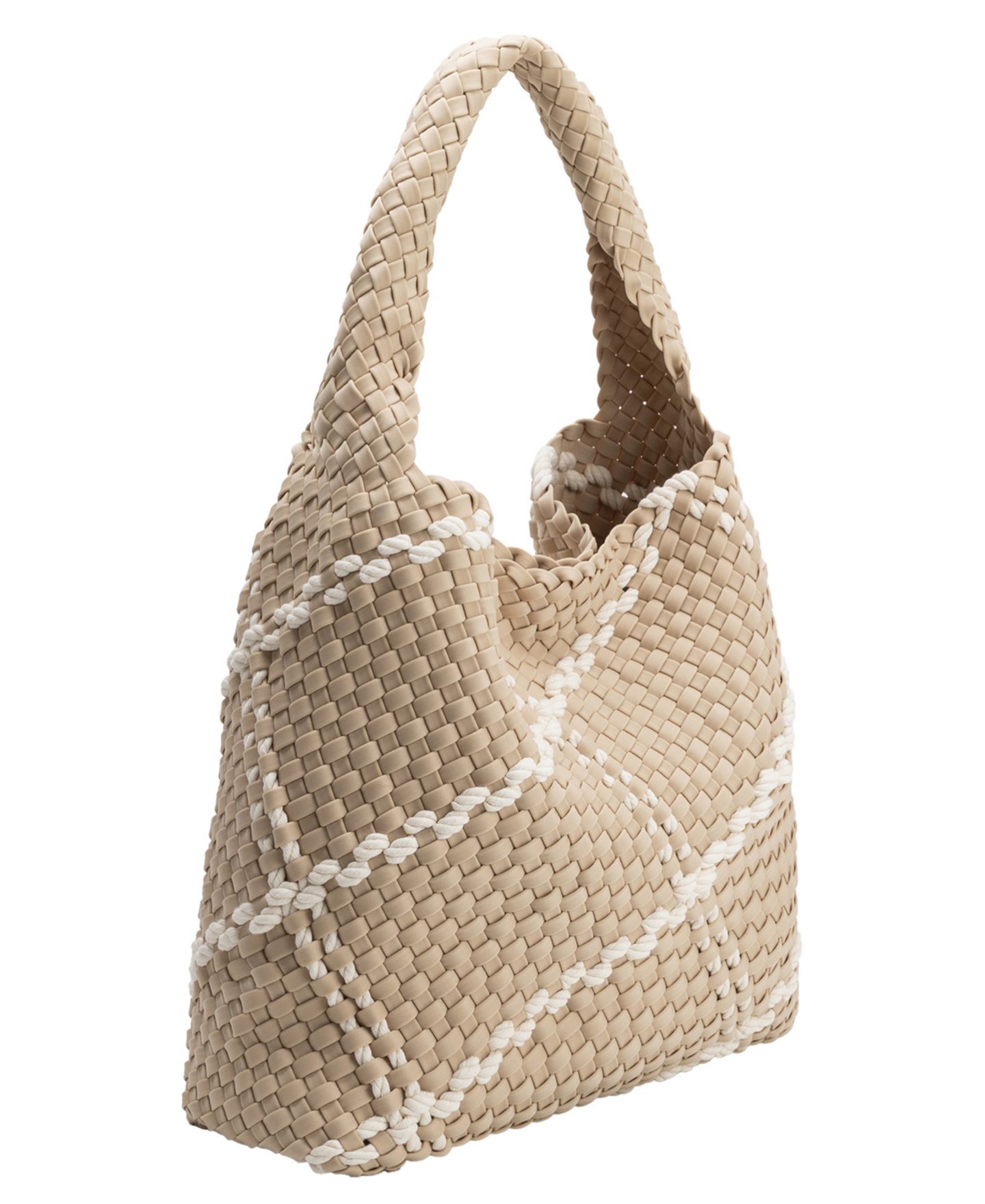 Женская сумка Melie Bianco Johanna Nylon Large Shoulder Handbag, цвет: Миндальный — фото 3