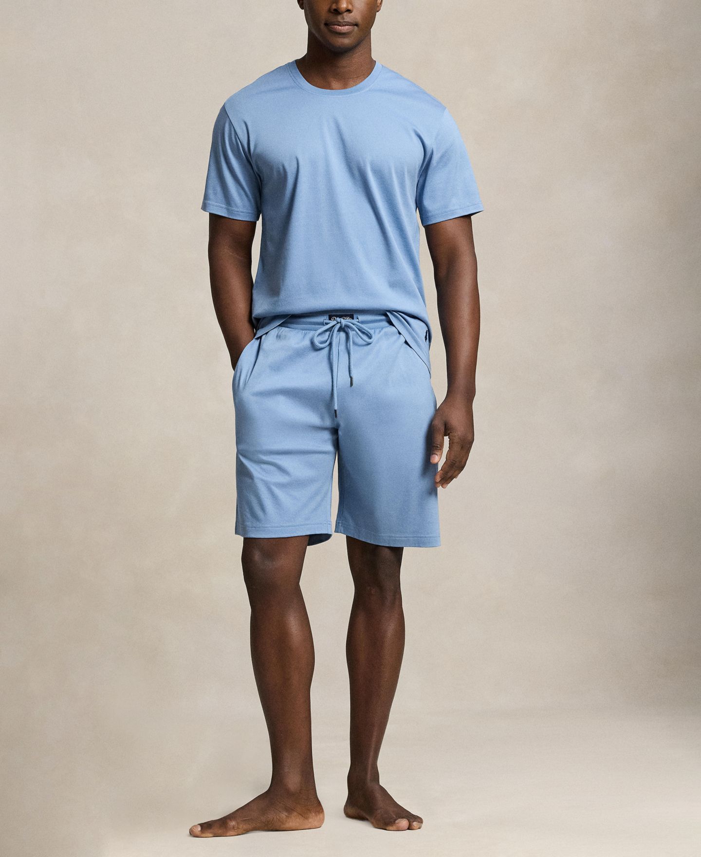 Пижамные шорты Mercerized для мужчин — Polo Ralph Lauren, цвет: Синий / Тёмно-синий — фото 2