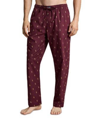 Men's Woven All Over Polo Player Pajama Pants