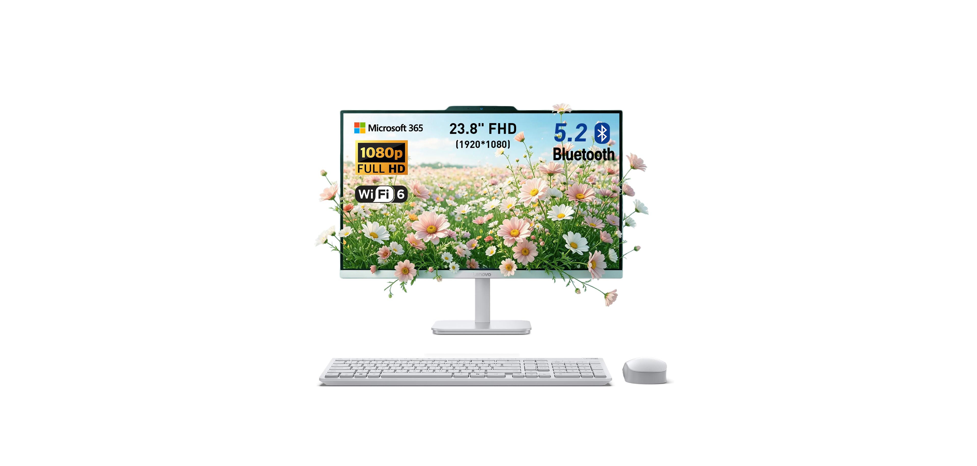 Lenovo A100 23.8" Fhd All-in-One, Intel Core i3-N305, 16GB Ram, 1TB Ssd, Windows 11 Home