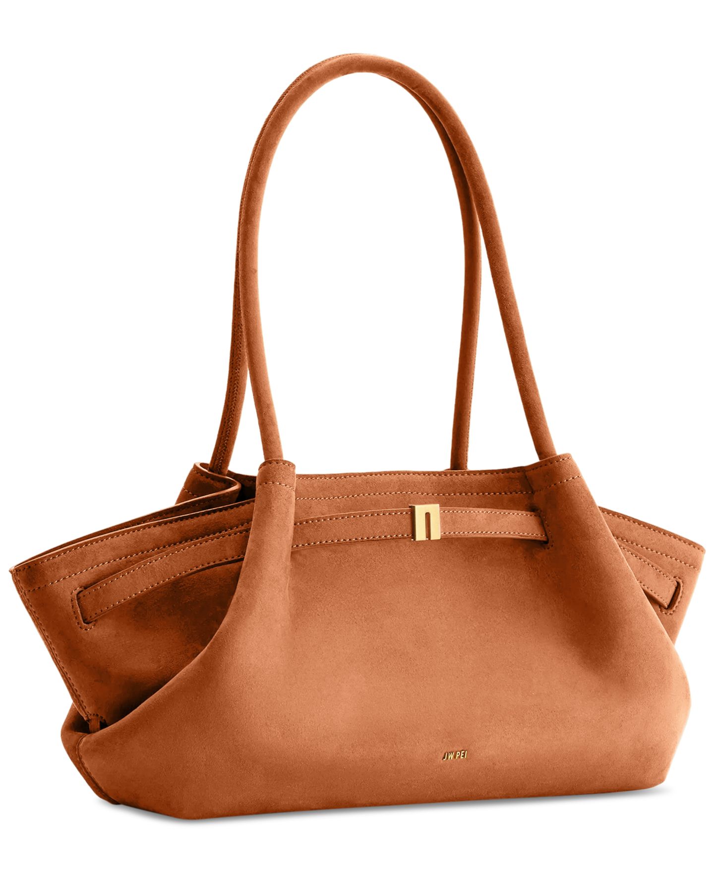 Женская сумка JW PEI Hana Wide Faux Suede Tote Handbag, цвет: Коричневый — фото 3