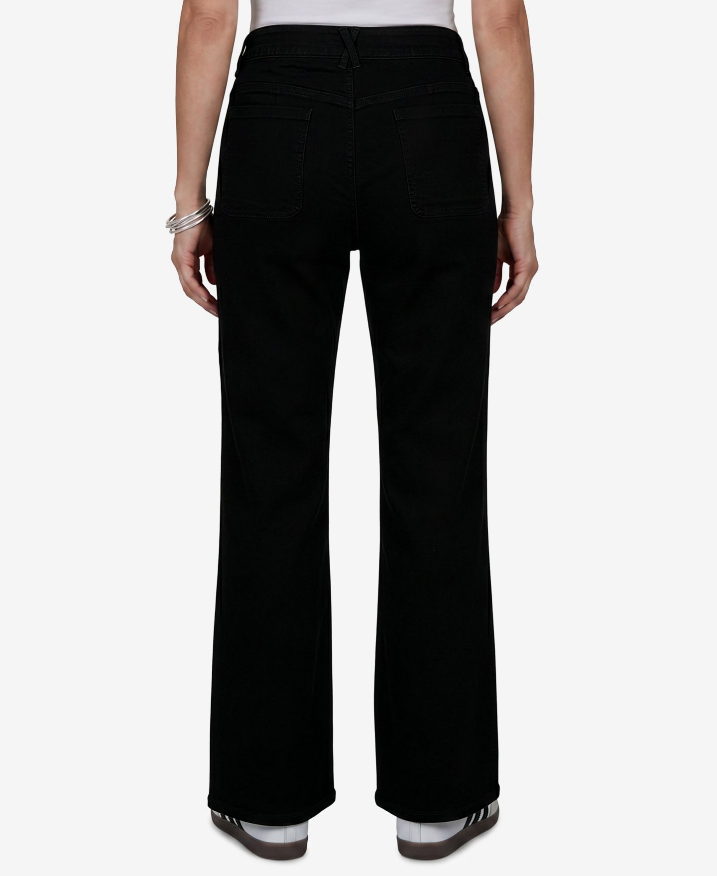 Женские джинсы Ruby Rd. Petite Mid-Rise Flare Denim Jeans, цвет: Угольно-чёрный — фото 6