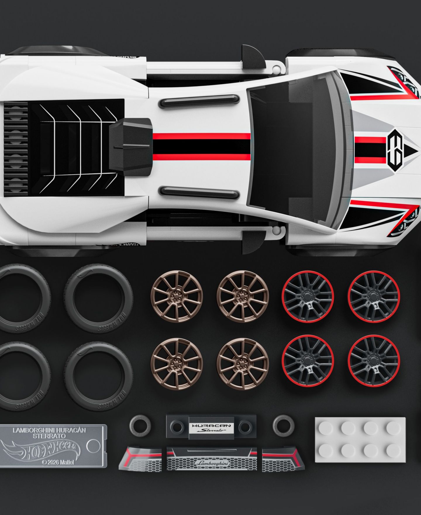 Конструктор Mattel Brick Shop Hot Wheels Lamborghini Huracán Sterrato, 268 деталей — фото 4