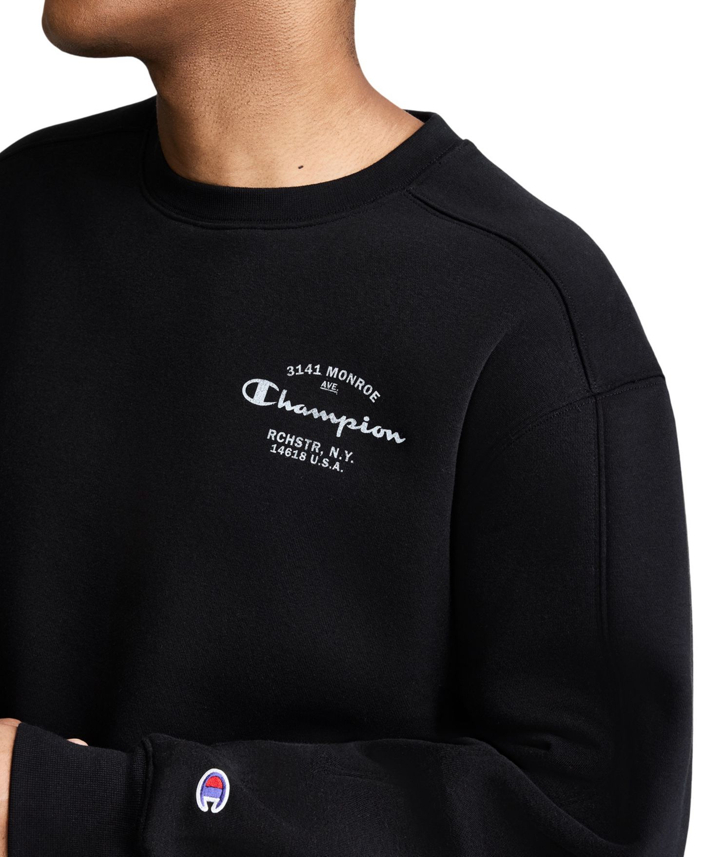 Мужская толстовка Champion Durable Goods Fleece, цвет: Чёрный — фото 3