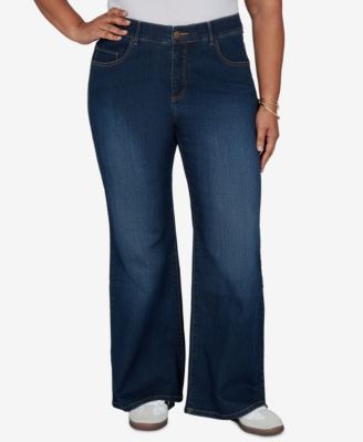 Plus Size Flare Mid-Rise Jeans
